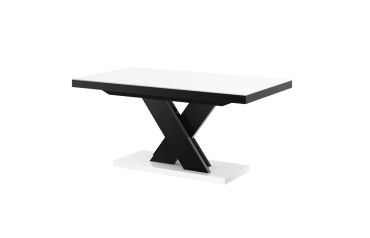 Stół rozkładany XENON LUX 160 - Biały / Czarny